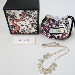 Gucci Sterling Silver Trademark Charm Necklace